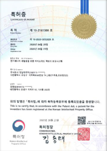 Patent certificate