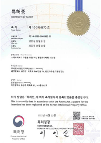 Patent certificate